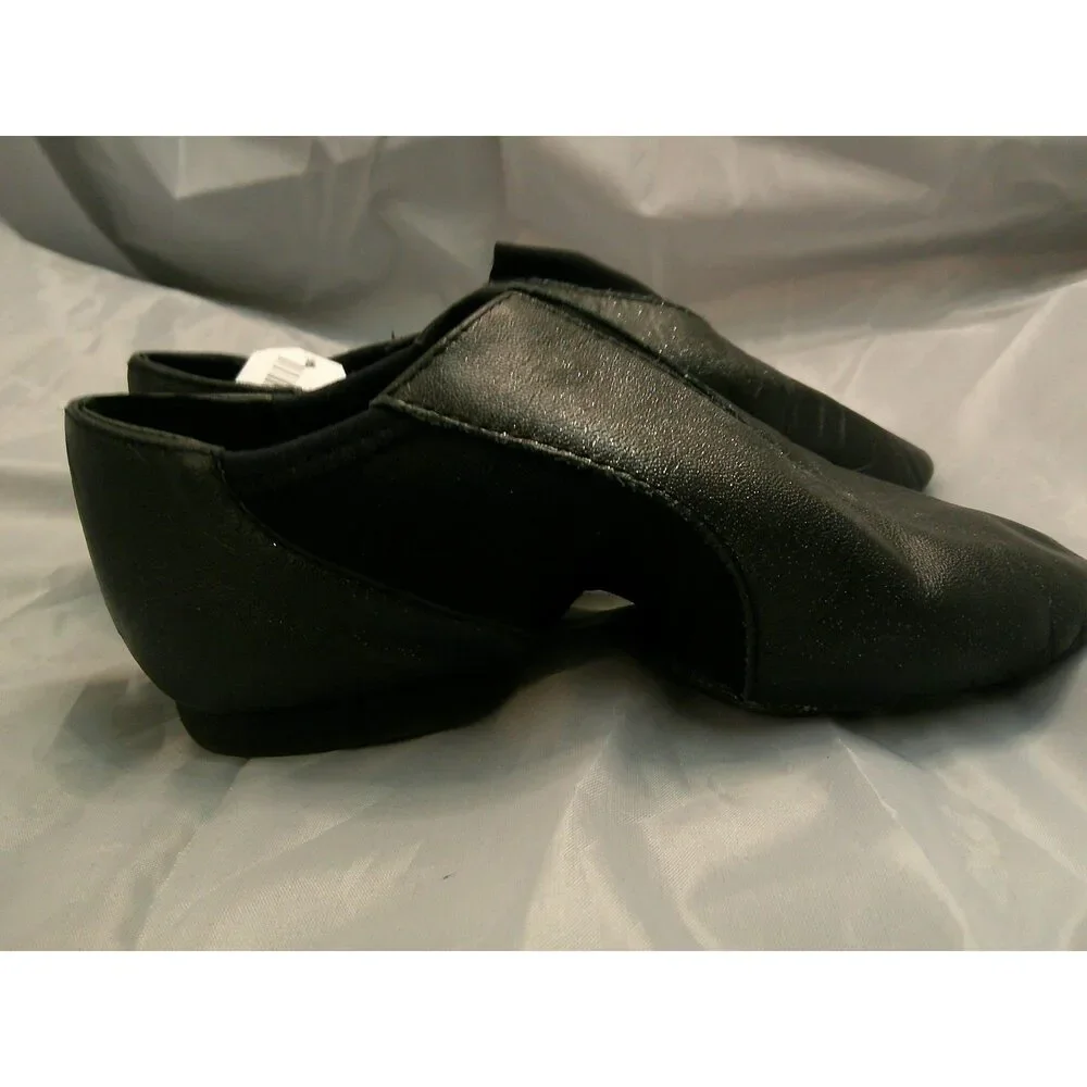 Pre-Owned Dance Shoes Jazz Danz N Motion 9515 Black 6.5M Split Sole